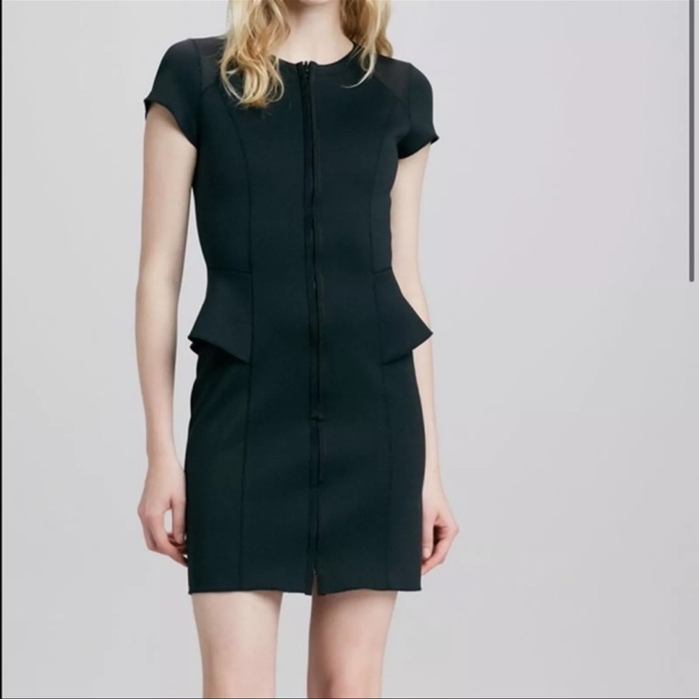 Theory Tenna Neoprene Dress, Black, Size 4